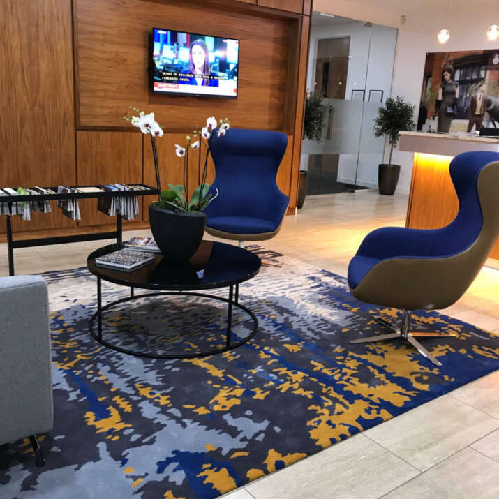 Durkan Office Reception Seating Area Hand Tufted Rug