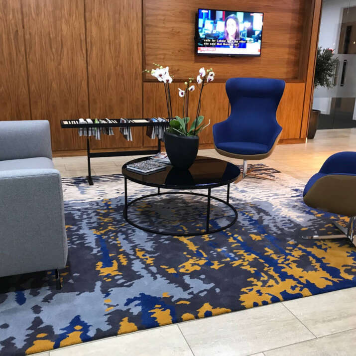 Durkan Office Reception Seating Area Hand Tufted Rug