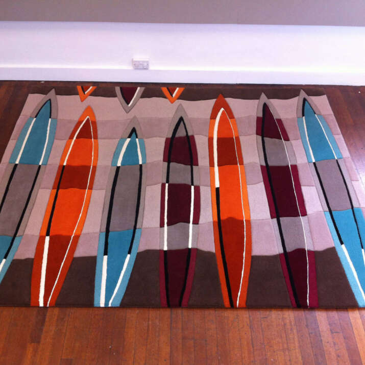 Hand Tufted Shuttle Rug 1 Cut Loop Carved