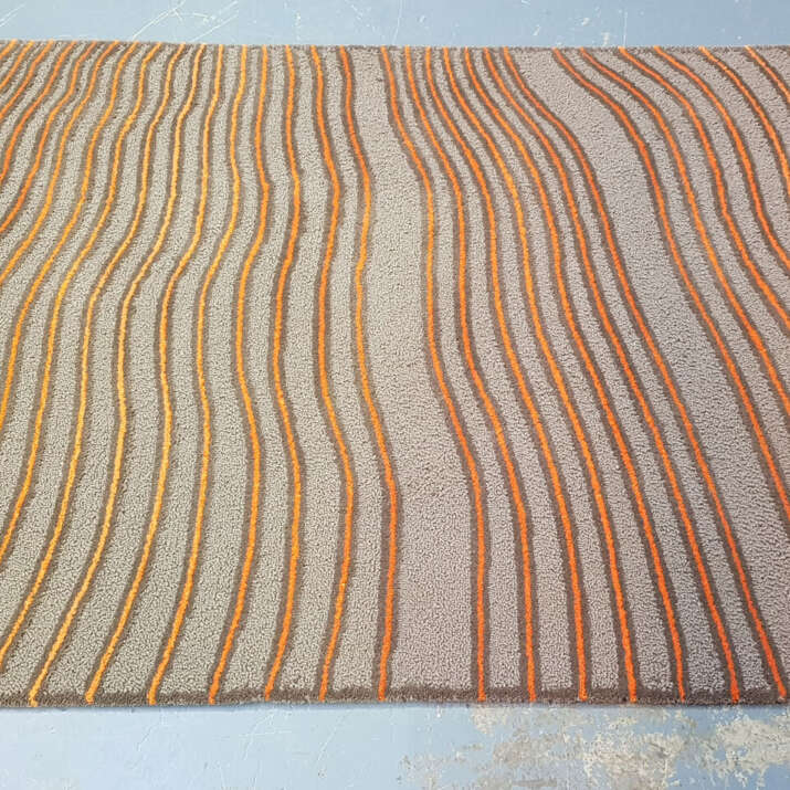 Sculpted Carved Pure Wool Hand Tufted Rug 