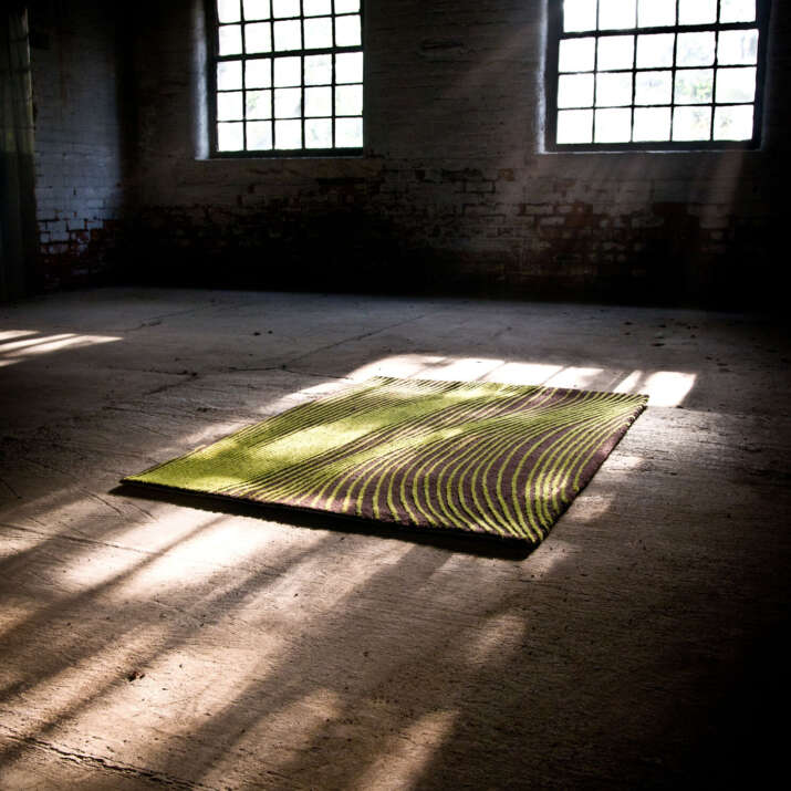 Andrew Warburton Pure Wool Plough Rug In Cut & Loop Pile