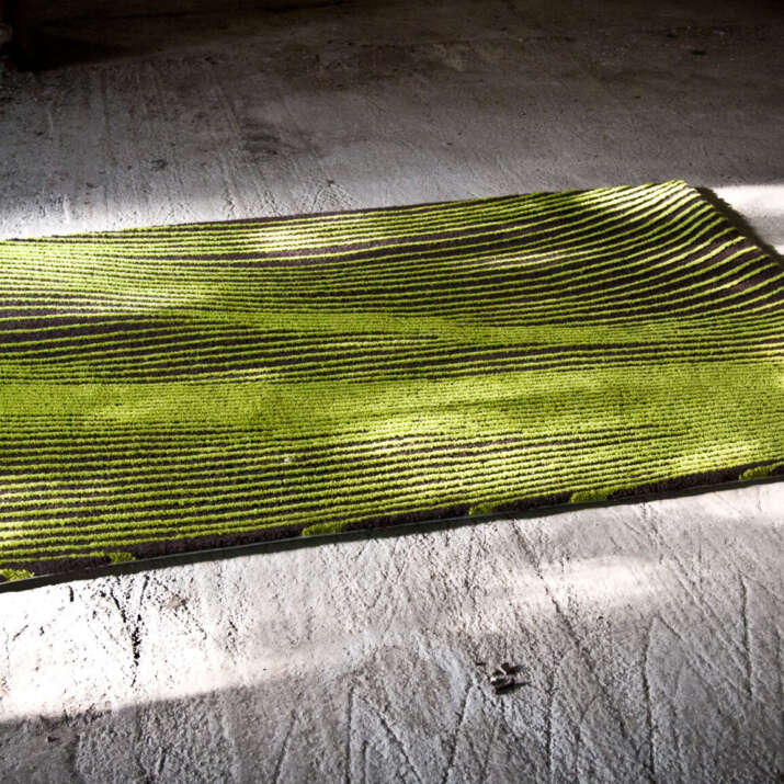 Andrew Warburton Pure Wool Plough Rug In Cut & Loop Pile