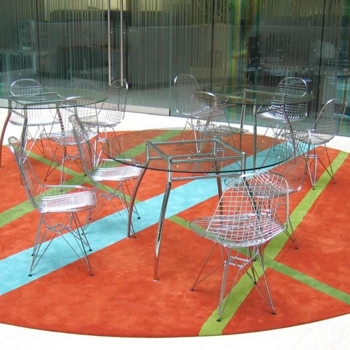 Circular Office Atrium Refectory Seating Area Rugs 