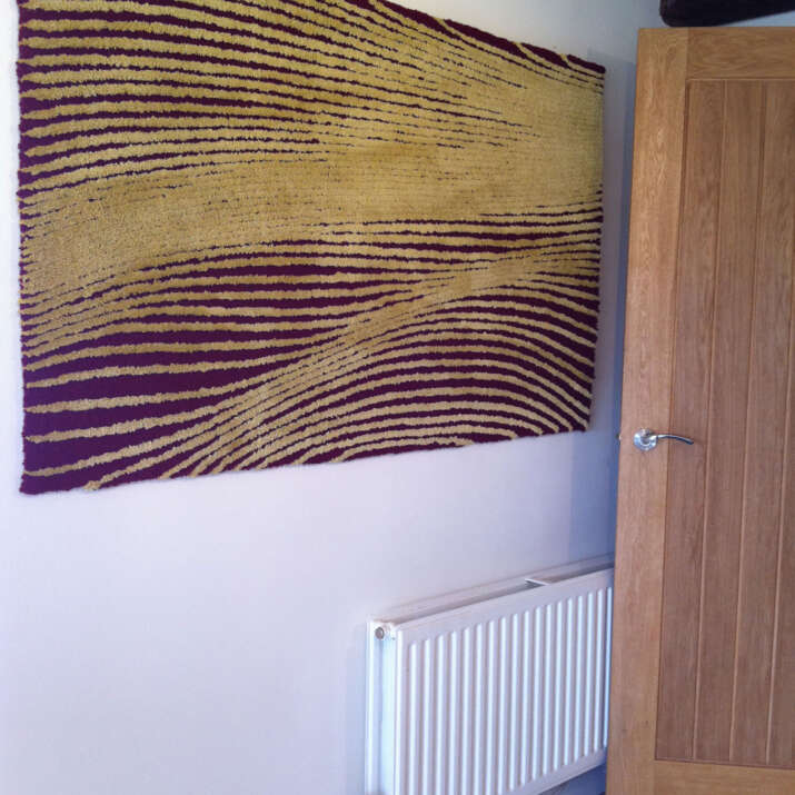 Plough Wall Hanging in Cut & Loop Pile Ground with Cut Pile Gold Wool/Silk